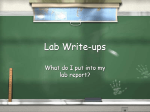 Lab Write Up ppt