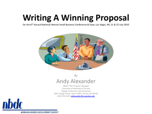 Writing a Winning Proposal