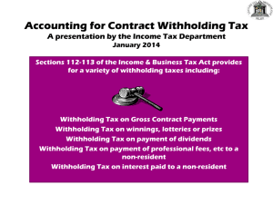 Income Tax Department- Quarterly Technical Meeting