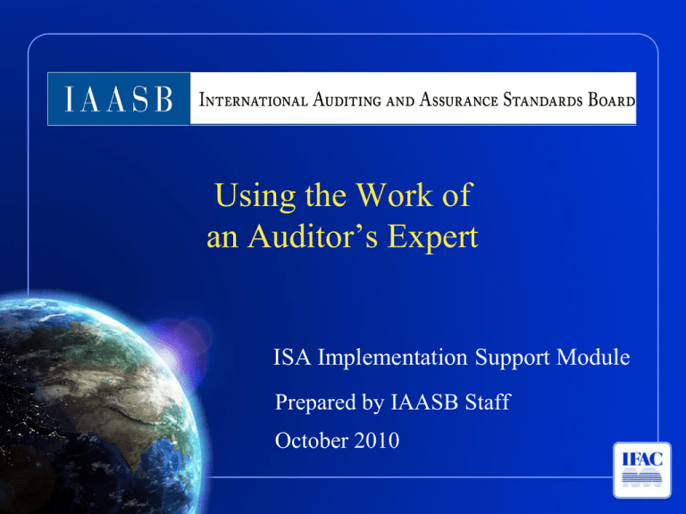 Using The Work Of An Auditor s Expert