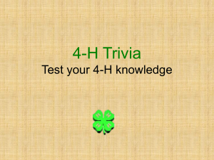 4-H Trivia: Test Your Knowledge of 4-H Program