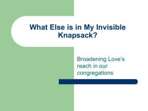 What Else is in My Invisible Knapsack?