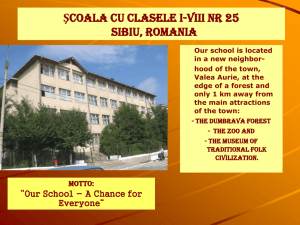 ŞCOALA CU CLASELE I-VIII NR 25 SIBIU
