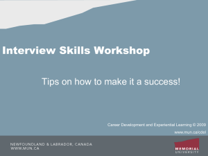 Interview Skills Workshop