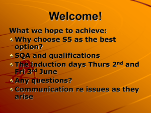 Success in S5 and S6 PARENTS