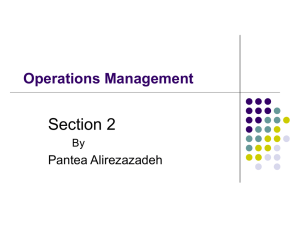 Operations Management: Introduction & Productivity