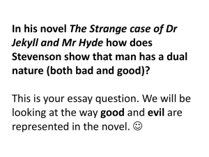 Jekyll and Hyde: Dual Nature Worksheet