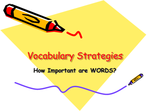 Vocabulary Strategies - Hamlin Middle School