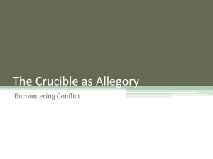 The Crucible: Allegory, McCarthyism, and Conflict
