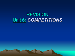 Competitions: English Revision Exercises