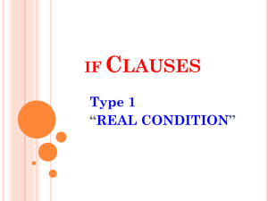 If Clauses - ingilizcehocam.gen.tr