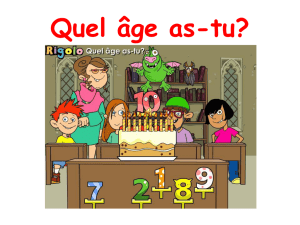 French Numbers & Age: Elementary Worksheet