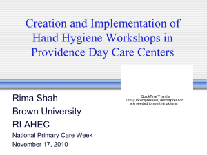 Creation and Implementation of Hand Hygiene