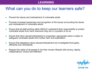Training on Safeguarding Vulnerable Groups