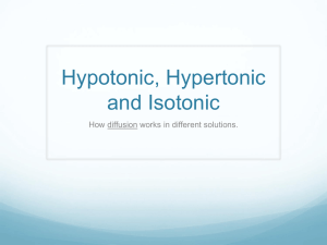Hypotonic, Hypertonic, Isotonic Solutions: Diffusion Explained