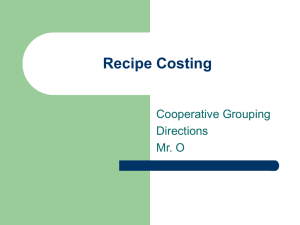 Recipe Costing: A Step-by-Step Guide