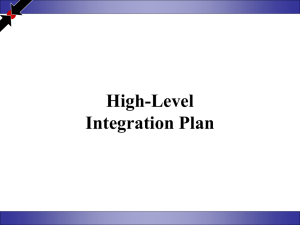 High-Level Integration Plan: Goals, Milestones, Budget