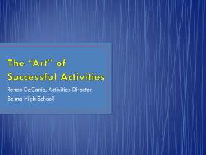 The ART of Successful Activities Presentation