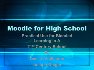 Moodle_Presenation - Consolidated High School District 230