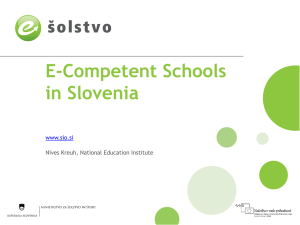 E-education project Unified strategy within the school