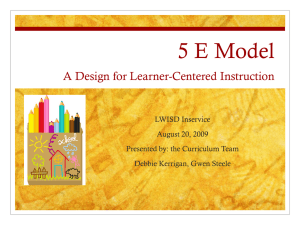 5 E Model Presentation
