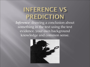 Inference vs. Prediction: Skills for Reading Comprehension