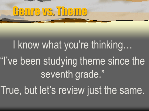Genre vs. Theme