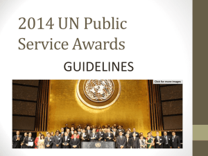 2014 UN Public Service Awards