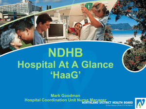NDHB Hospital At A Glance `HaaG` Mark Goodman Hospital