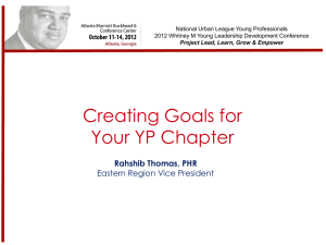 WMY 2012 - Creating Goals - National Urban League Young