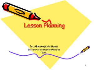 Lession planing