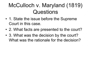 McCulloch v. Maryland: Supreme Court Case Analysis