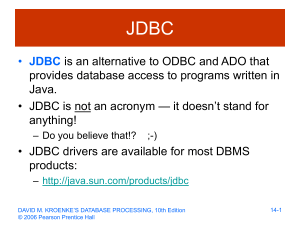 JDBC