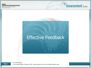 Effective feedback