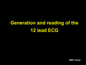 Generation and reading of the 12 lead ECG