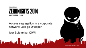 DPI as a means of access segregation in a corporate