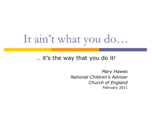 It ain`t what you do…
