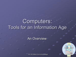 Computers Tools for an Information Age