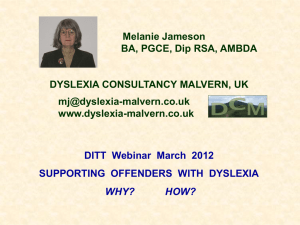 Melanie Jameson - Dyslexia International