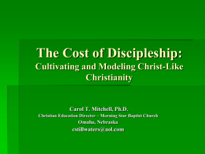 Cultivating and Modeling Christ-Like Christianity