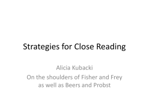 Close Reading (Mid-MI Regional Literacy Ppt