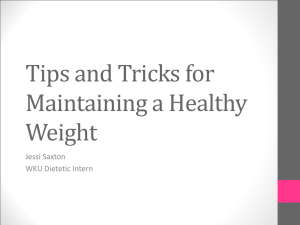 Staying at a Healthy Weight - Barren River District Health Department