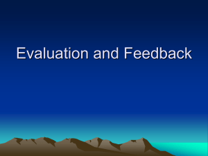 Evaluation and Feedback