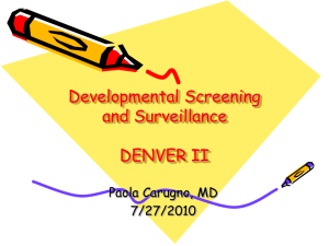 Denver Developmental Screening Test 7/27/10
