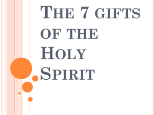 The 7 gifts of the Holy Spirit
