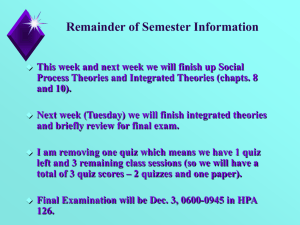 Social Process Theories in Criminology: Presentation