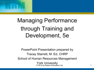 Training and Development