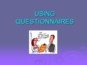 Using Questionnaires: A Guide to Successful Surveys