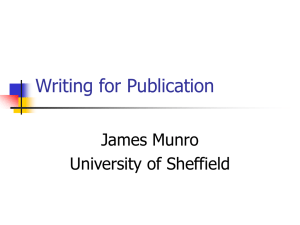 Writing for Publication
