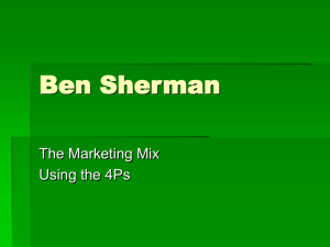 Ben Sherman Marketing Mix: 4Ps Analysis